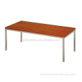 VT7011 new hot sales solid wood top metal leg supported green material customized square office tea desk/coffee table